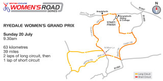 Ryedale Women's Grand Prix course map
