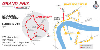 2014 Stockton Grand Prix course map - please click to enlarge