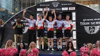 Madison Genesis just hung on to the team lead after round eight of the Pearl Izumi Tour Series in Canary Wharf
