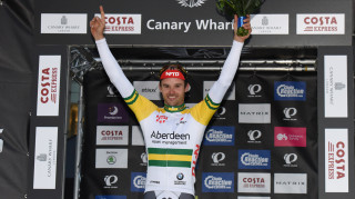 NFTO's Steele van Hoff, individual winner at round eight of the Pearl Izumi Tour Series in Canary Wharf