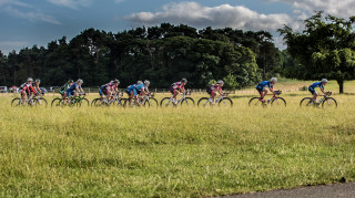 Racing at the Stafford Kermesse in the Women's Road Series