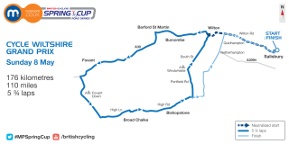 The course map for the Cycle Wiltshire Grand Prix