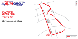 The course for the Stafford Grand Prix in the Elite Circuit Series