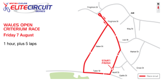 2015 British Cycling Elite Circuit Series - Wales Open Criterium - course map