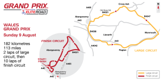 The course for the 2015 Grand Prix of Wales in the British Cycling Elite Road Series.