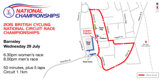 2015 British Cycling National Circuit Race Championships course map