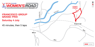 The course for the Francesco Group Womenâ€™s Grand Prix in Stafford.
