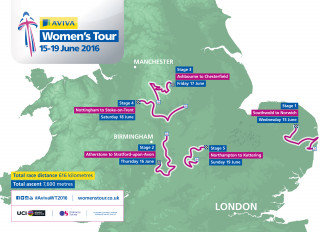 The Aviva Womenâ€™s Tour has presented a new-look route for 2016