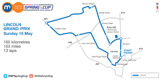 The course for the Lincoln Grand Prix in the 2016 Motorpoint Spring Cup Series