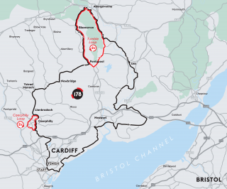 Velothon Wales 2016 course map