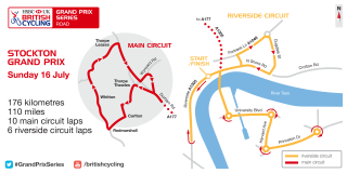 The course for the Stockton Grand Prix, part of the 2017 HSBC UK | Grand Prix Series