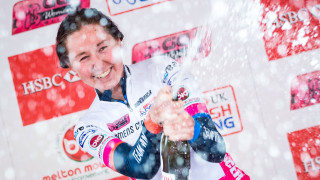 Katie Archibald celebrates winning the CiCLE Classic at the HSBC UK | National Women's Road Series