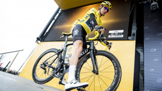 Geraint Thomas in the yellow jersey at the Tour de France 