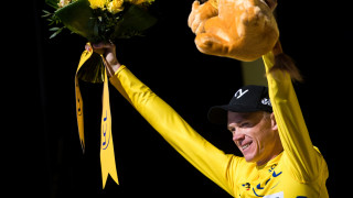 Chris Froome in the yellow jersey at the Tour de France 
