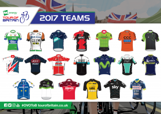 Teams for the 2017 OVO Energy Tour of Britain