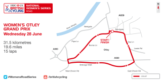 HSBC UK National Women's Road Series Otley Grand Prix map