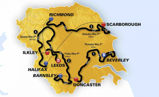 2018 Tour de Yorkshire overview map