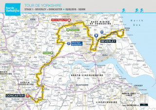 2018 Tour de Yorkshire stage one map