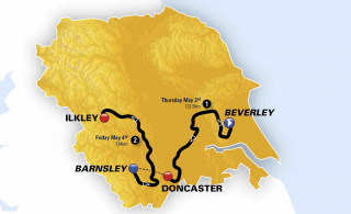 2018 Women's Tour de Yorkshire overview map