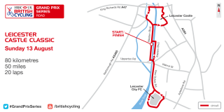 The course for the Leicester Castle Classic, part of the 2017 HSBC UK | Grand Prix Series