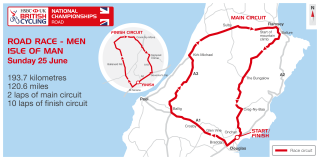 The course for the men's road race at the 2017 HSBC UK | National Road Championships