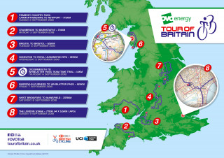 The route for the 2018 OVO Energy Tour of Britain