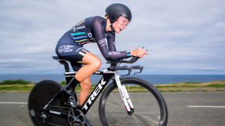 Anna Christain riding to U23 women's gold at the 2017 HSBC UK National Road Championships time trial.