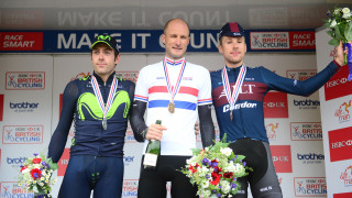 Men's Podium for the time trials at the 2017 HSBC UK National Road Championships.