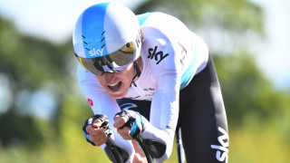 Geraint Thomas riding to victory at the HSBC UK | National Road Championships time trial.