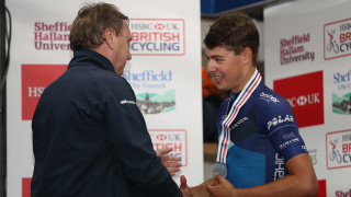 Harry Tanfield on the podium at the 2017 HSBC UK National Circuit Championships.