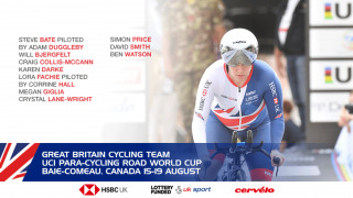 Great Britain Cycling Team for the 2018 UCI Para-cycling Road World Cup.