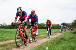 Tom Pidcock and Gabriel Cullaigh riding at the CiCLE Classic 2019.