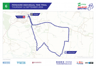 2019 Tour of Britain stage six ITT map.