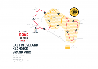 East Cleveland Klondike 2019 map (HSBC UK National Road Series Men and Women)