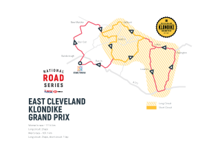 East Cleveland Klondike 2019 map (HSBC UK National Road Series Men and Women)