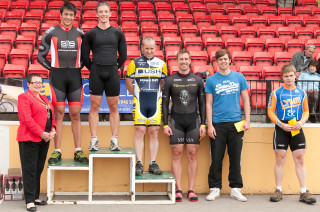 Photo: The top six in the sprinters league race get their prizes