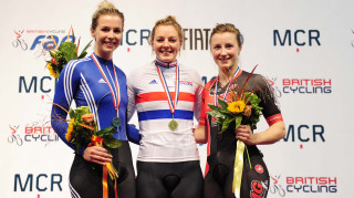 Katy Marchant excelled to win the sprint 