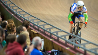 Lewis Oliva defending sprint champion at the national track championships