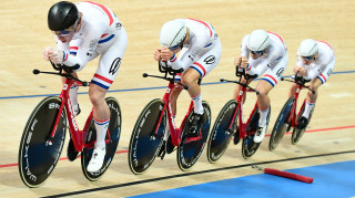 Team KGF qualified for the first round of the team pursuit at the Tissot UCI Track Cycling World Cup in Poland