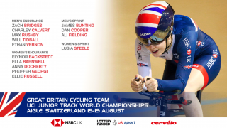 Great Britain Cycling Team for the 2018 UCI Junior Track World Championships.
