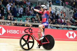 Ethan Hayter wins the Scrath title at the 2019 HSBC UK | National Track Championships.