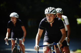 Women out on a road cycling ride
