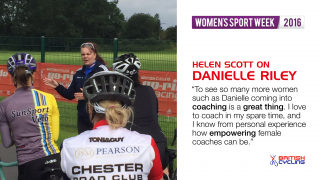 Danielle Riley has inspired hundreds of women to get into cycling as a Breeze Champion, Bikeability instructor and level two coach.