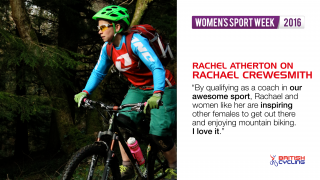 Rachael Crewesmith is one of the first three female participants to gain their Level 3 Mountain Bike Leadership Award. 