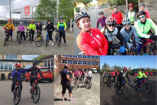 Picture collage of four images, each from Breeze rides in Scotland