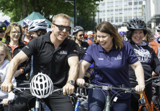 Sir Chris Hoy and Julie Harrington