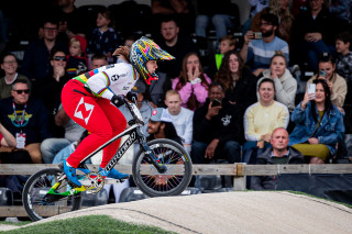 Beth Shriever at the UCI BMX Racing World Cup Glasgow 2022