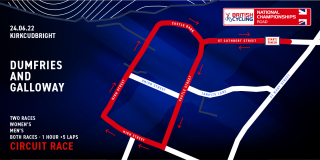 Route map for the 2022 British National Road Championships