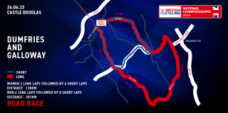 Route map for the 2022 British National Road Championships