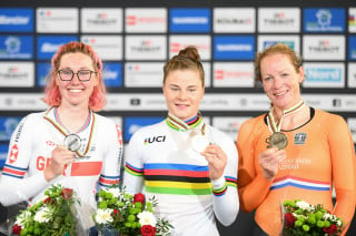 Katie Archibald, points race silver, 2021 UCI Track Cycling World Championships Roubaix